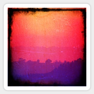 Orange Pink Purple Sunset Sticker